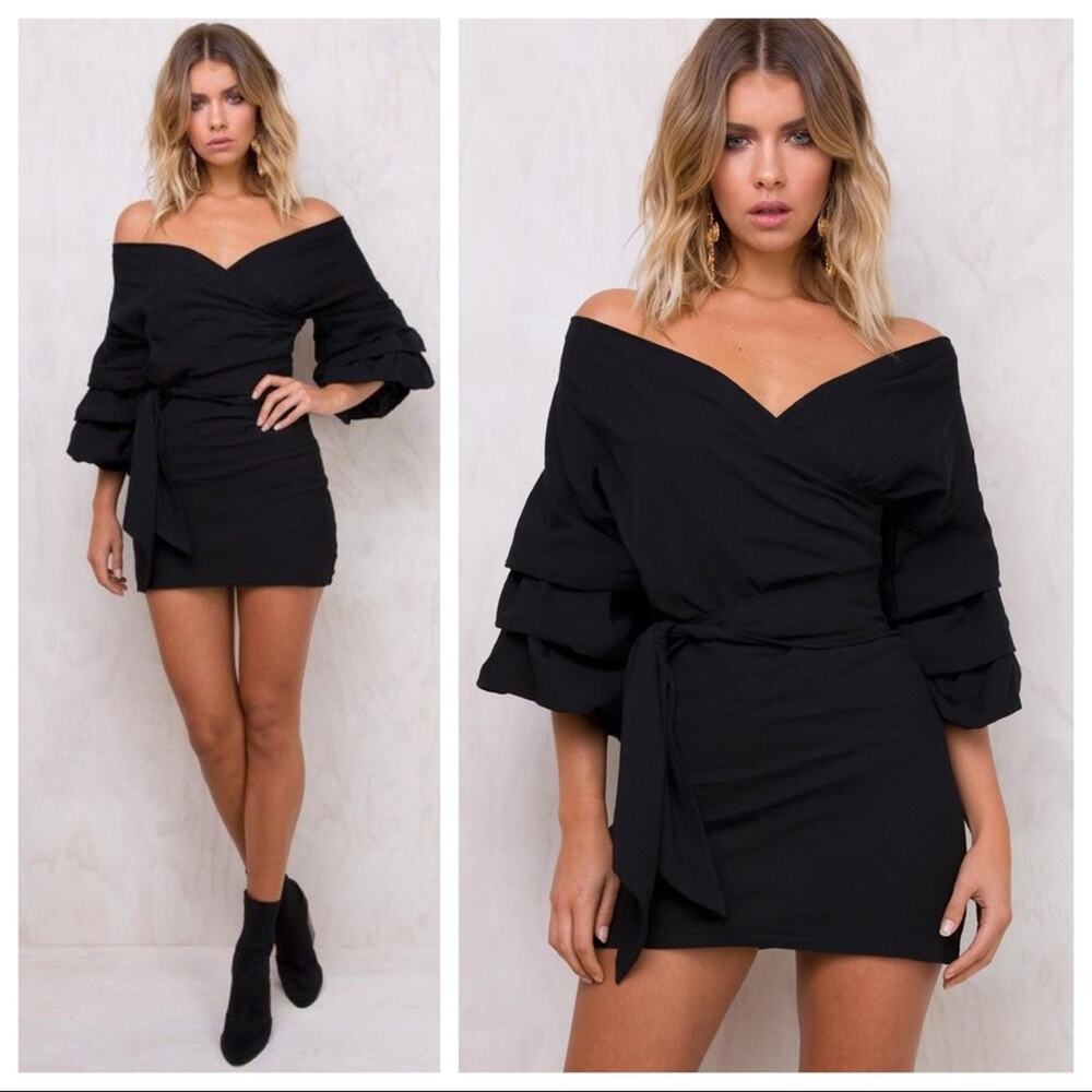 LIONESS CHA CHA Mini Dress Size XS in Black